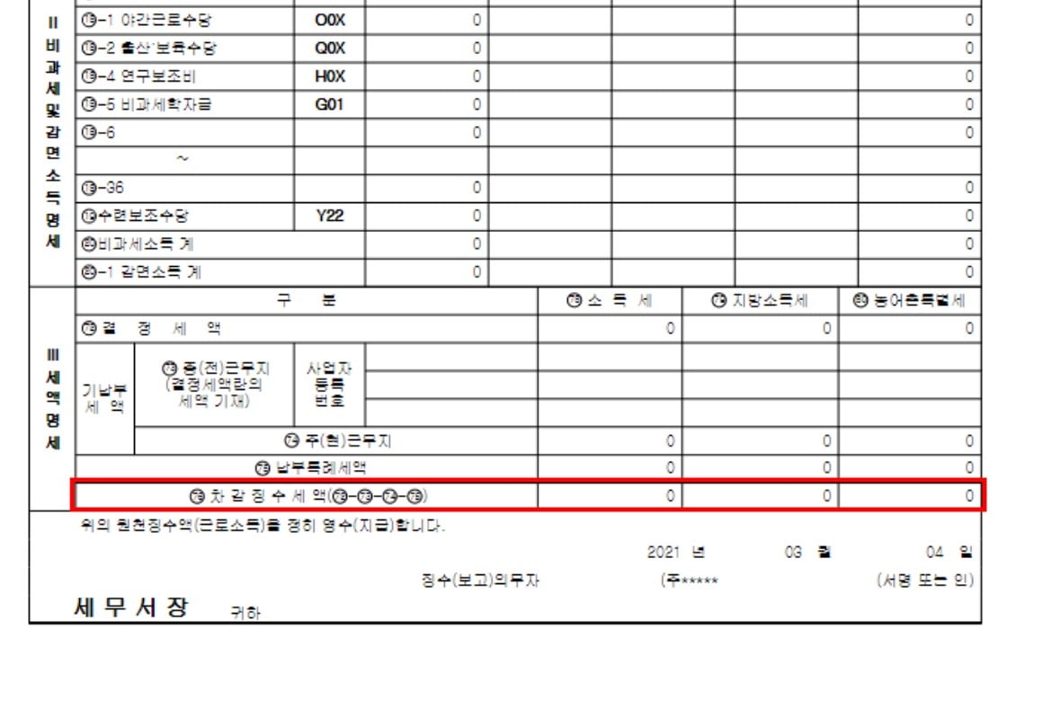 차감징수세액