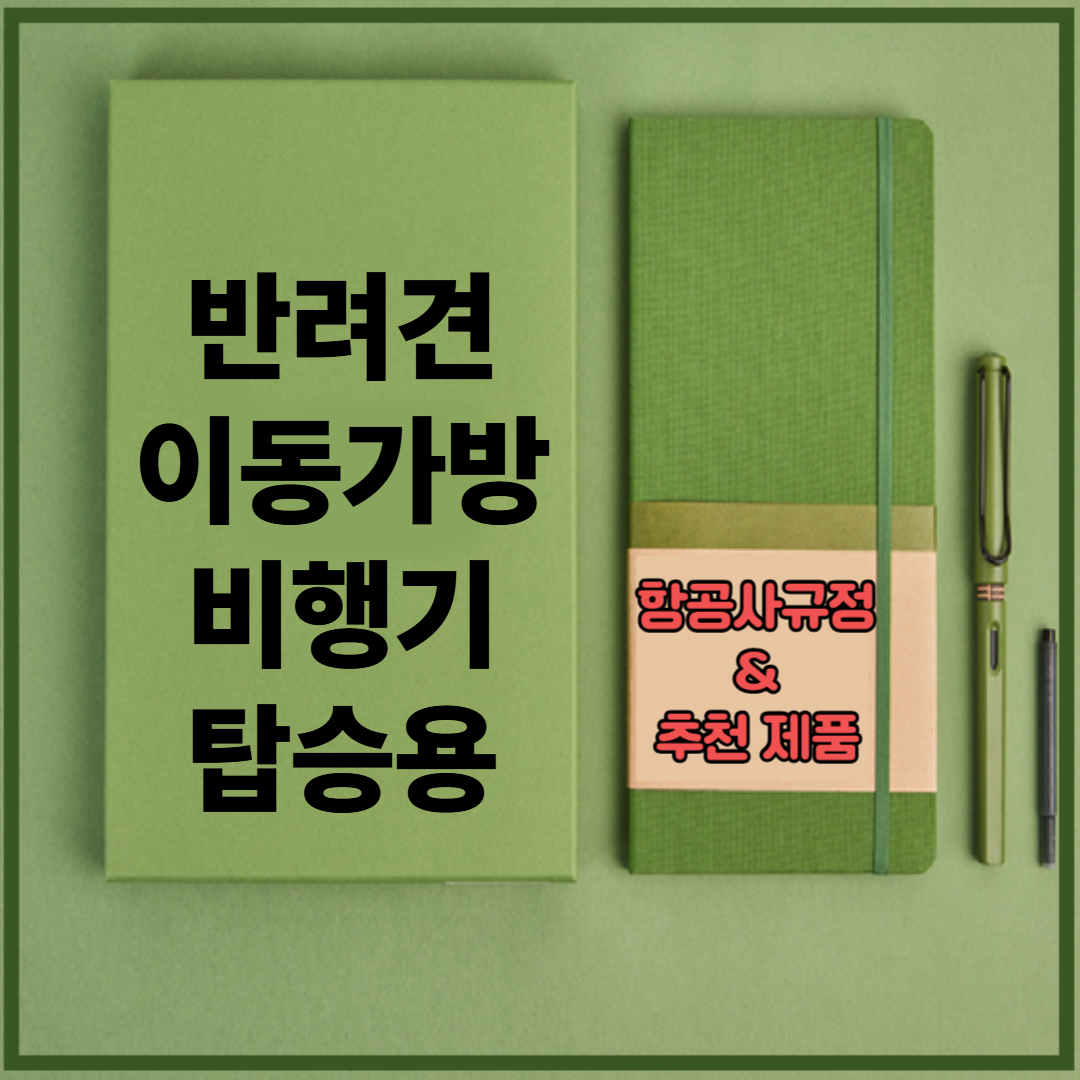 반려견 이동가방 비행기 탑승용 - 항공사 규정 &amp; 추천 제품