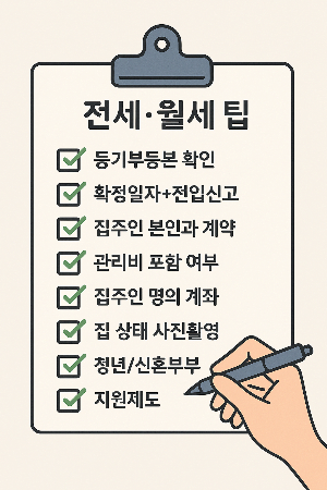 전세, 월세 계약 전 체크 항목