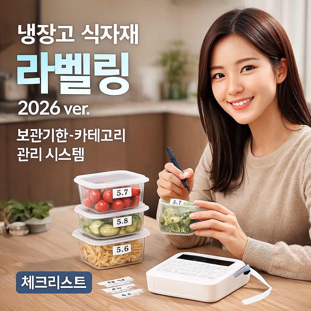 냉장고 식자재 라벨링 2026 ver. ｜ 보관기한&middot;카테고리 관리 시스템
