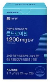 종근당건강 관절연골 뮤코다당단백 콘드로이친 1200mg, 60정, 1개