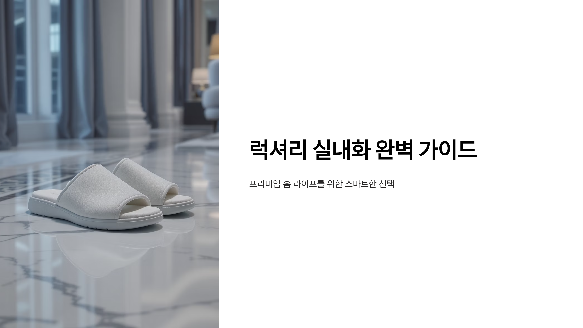 럭셔리 실내화 추천, 집에서도 품격있게