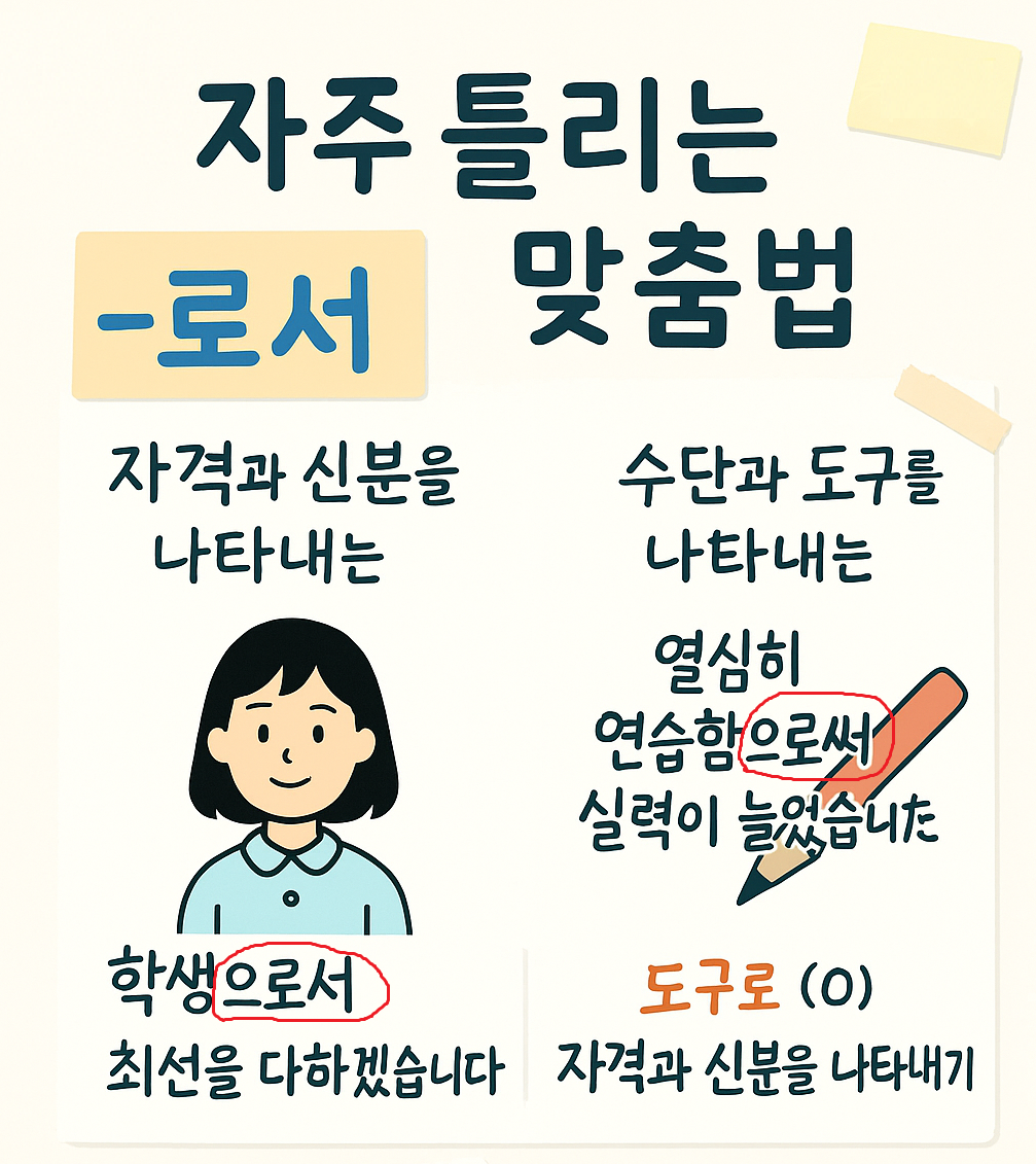 자주 틀리는 맞춤법 ~로서, ~로써