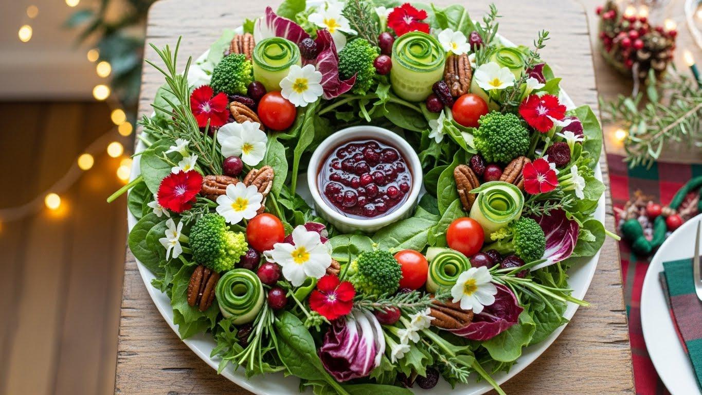 크리스마스 꽃리스 샐러드