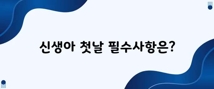 신생아 첫날부터 반드시 기억해야 할 육아 체크리스트!