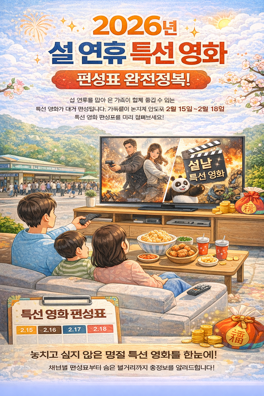 2026 설 연휴 특선 영화 편성표 완전정복