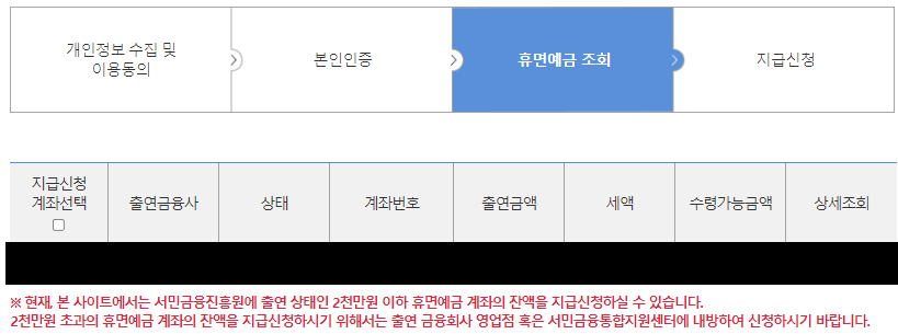휴면계좌, 휴면예금 통합 조회로 숨어있던 내 돈 찾기5