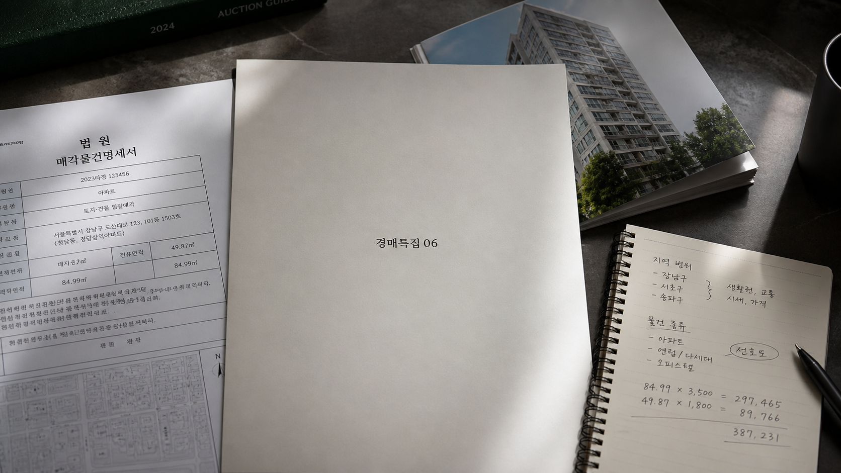 아파트 검색할 때 초보자가 가장 많이 하는 실수의 핵심 확인 항목을 정리한 부동산 경매 안내 표지