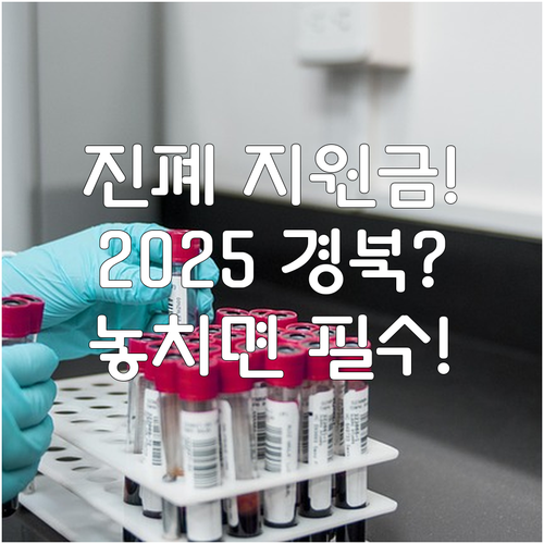 경상북도 2025 진폐환자 의료비 지..