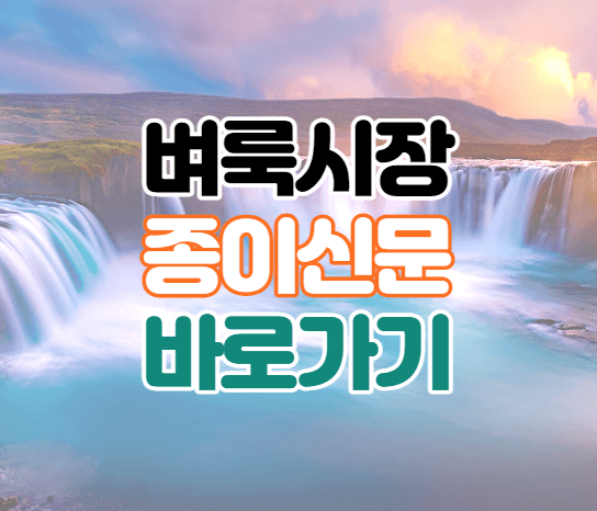 벼룩시장 종이신문 보기