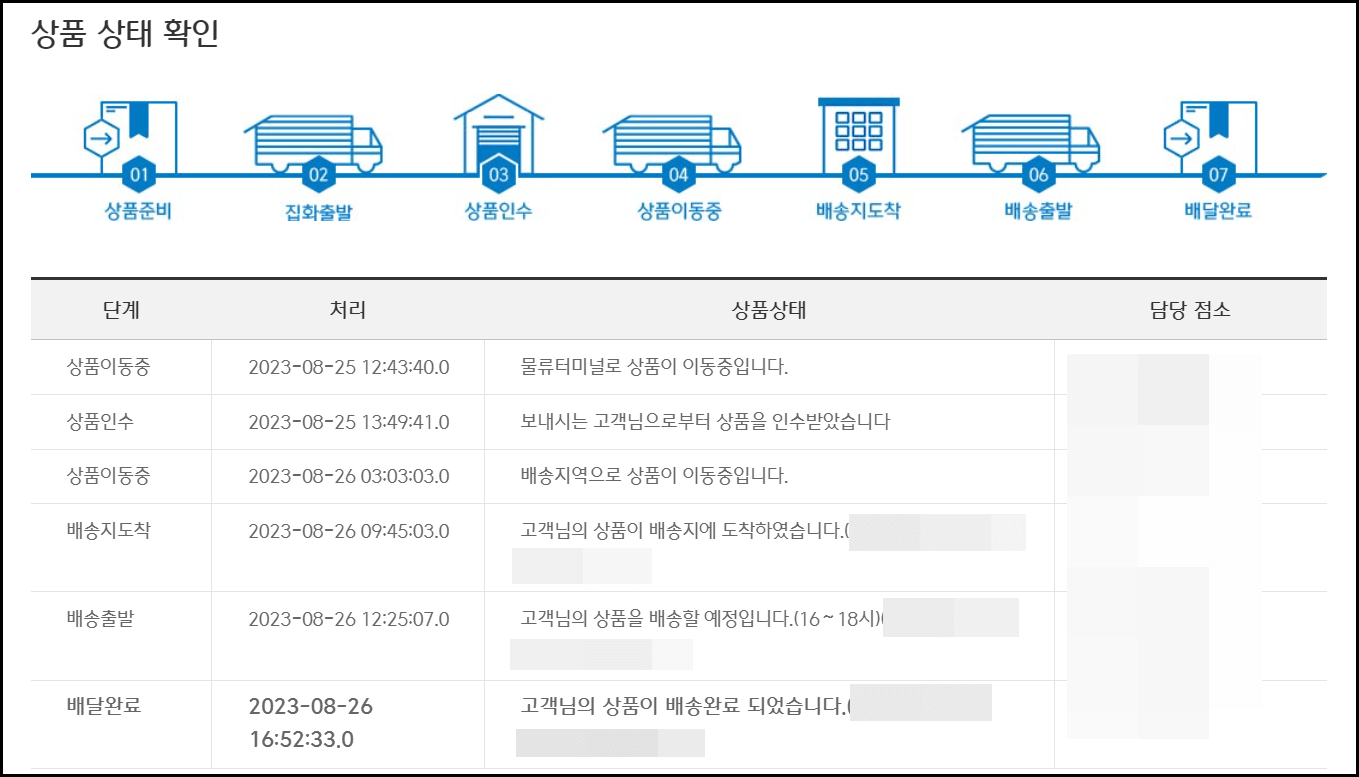 cj 대한통운 택배조회