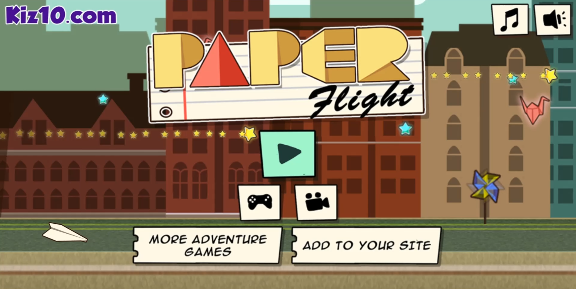 종이비행기-날리기-게임하기-메인-화면