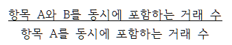 연관규칙 신뢰도