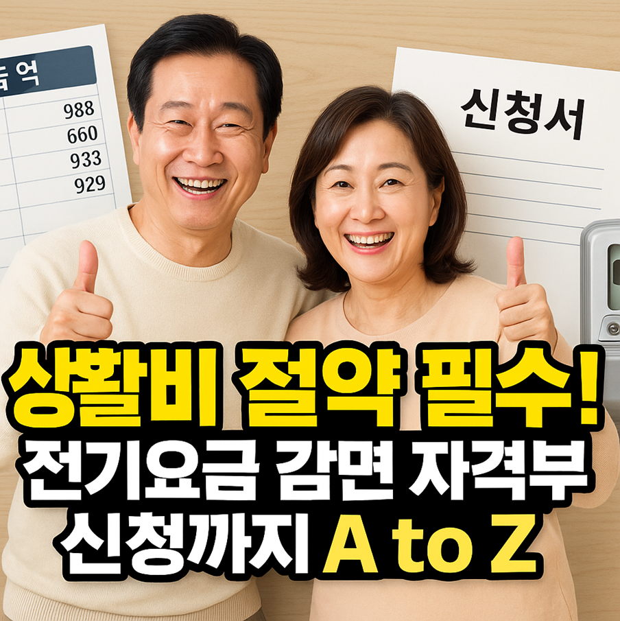 생활비 절약 필수! 전기요금 감면 자격부터 신청까지 A to Z 관련