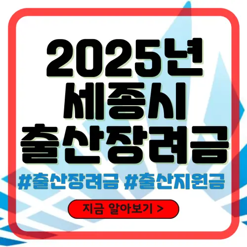 2025년 세종시 출산장려금