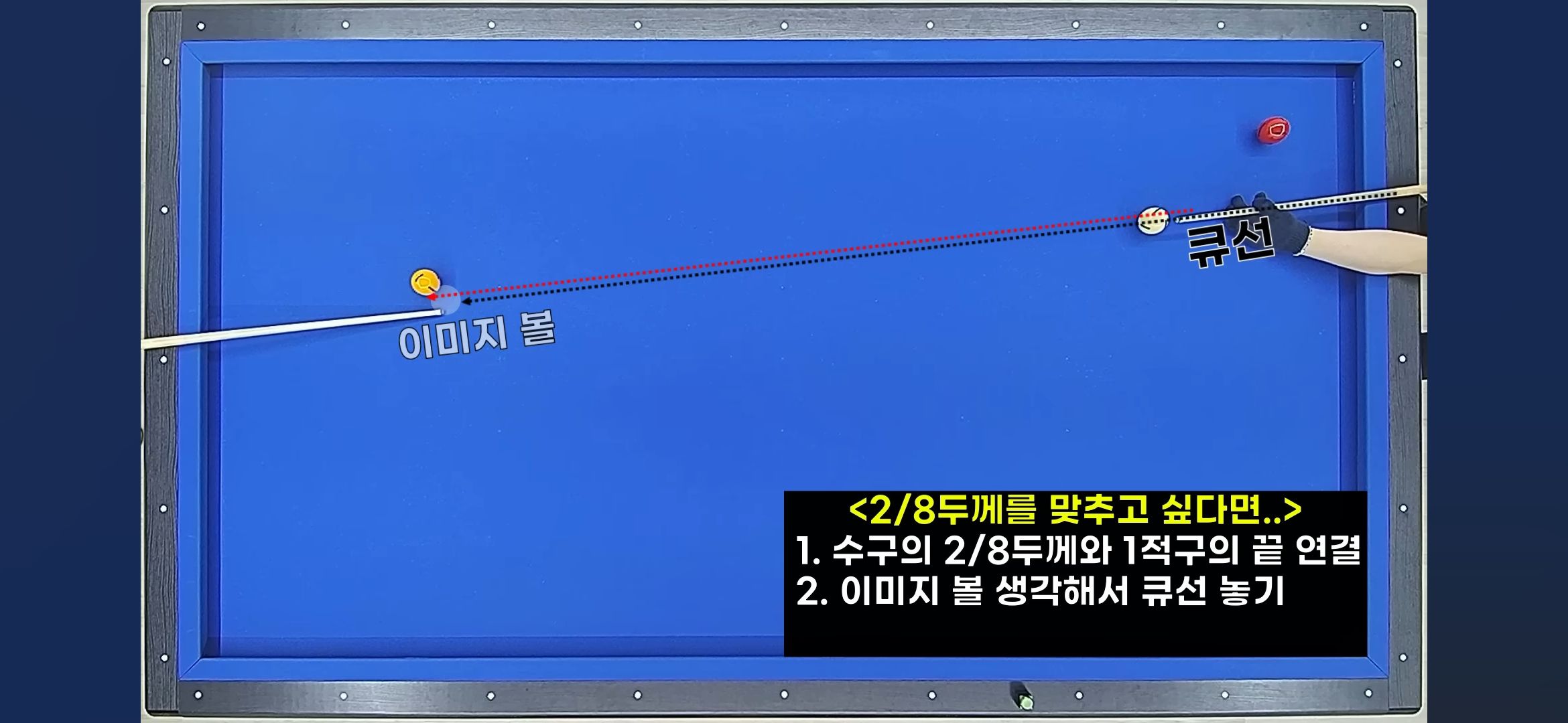 당구 큐선 정렬