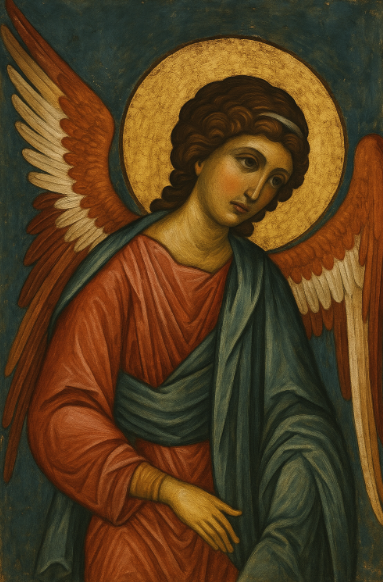 아이콘화 속 천사의 날개 각도