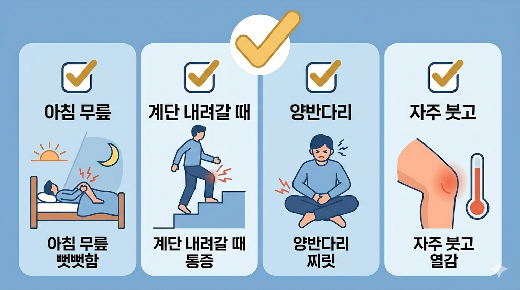 퇴행성 관절염 초기증상 자가진단표