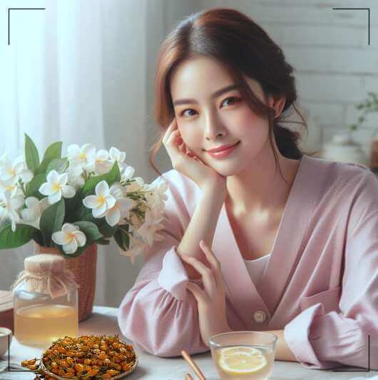 피부 미용에 좋은 치자 열매, 아름다운 미녀