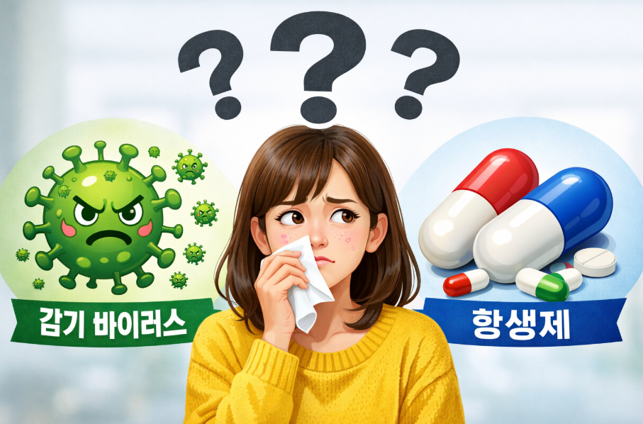 감기 항생제 먹어야 하나 고민된다면? 노란 콧물 완전 정리