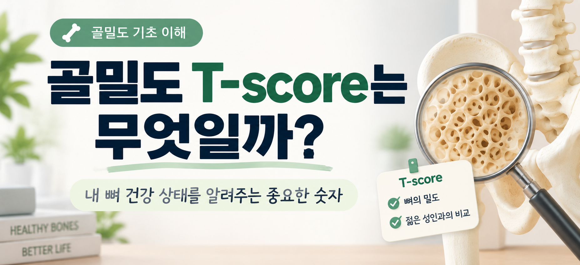 골밀도 T-score 의미와 젊은 성인 골밀도 비교