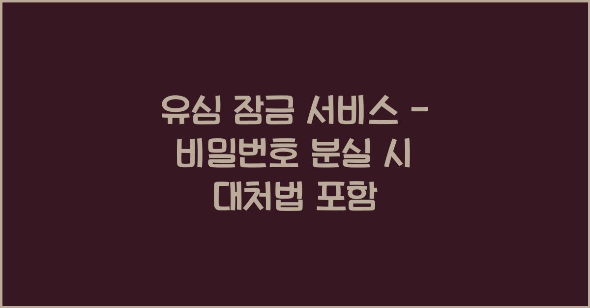 유심 잠금 서비스