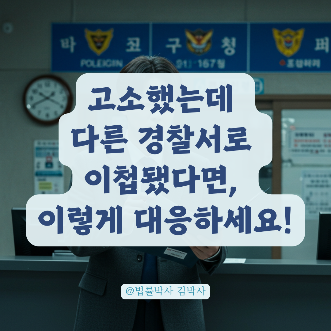 고소장 냈더니 다른 경찰서로 넘긴다? 사건 이첩 시 반드시 확인해야 할 핵심 사항.