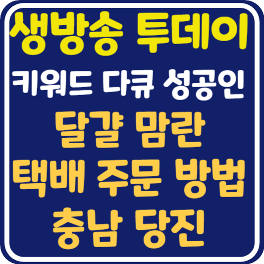 생방송 투데이 당진 달걀 맘란 택배 주문 방법 : 키워드 다큐 성공인