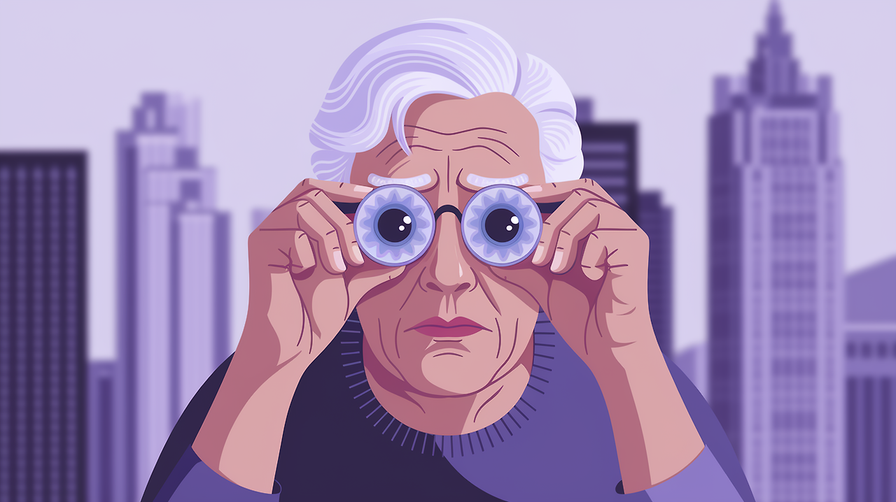 백내장으로 인해 흐려진 시야