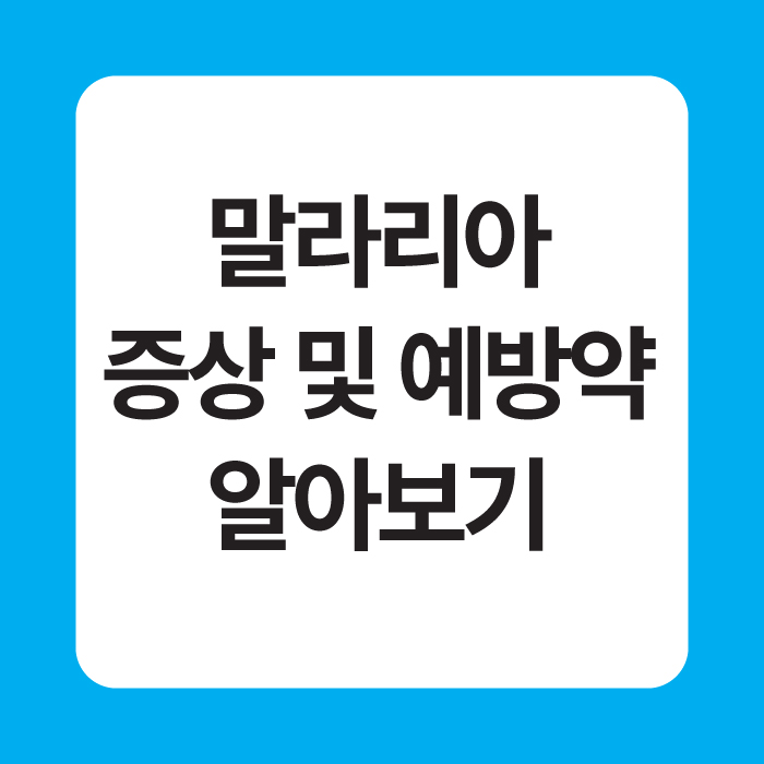 말라리아 증상 및 예방약 알아보기