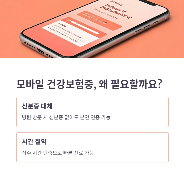 모바일 건강보험증, 왜 필요할까요?