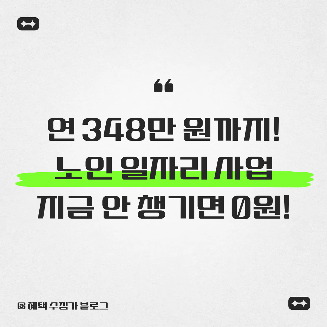 노인 일자리 사업