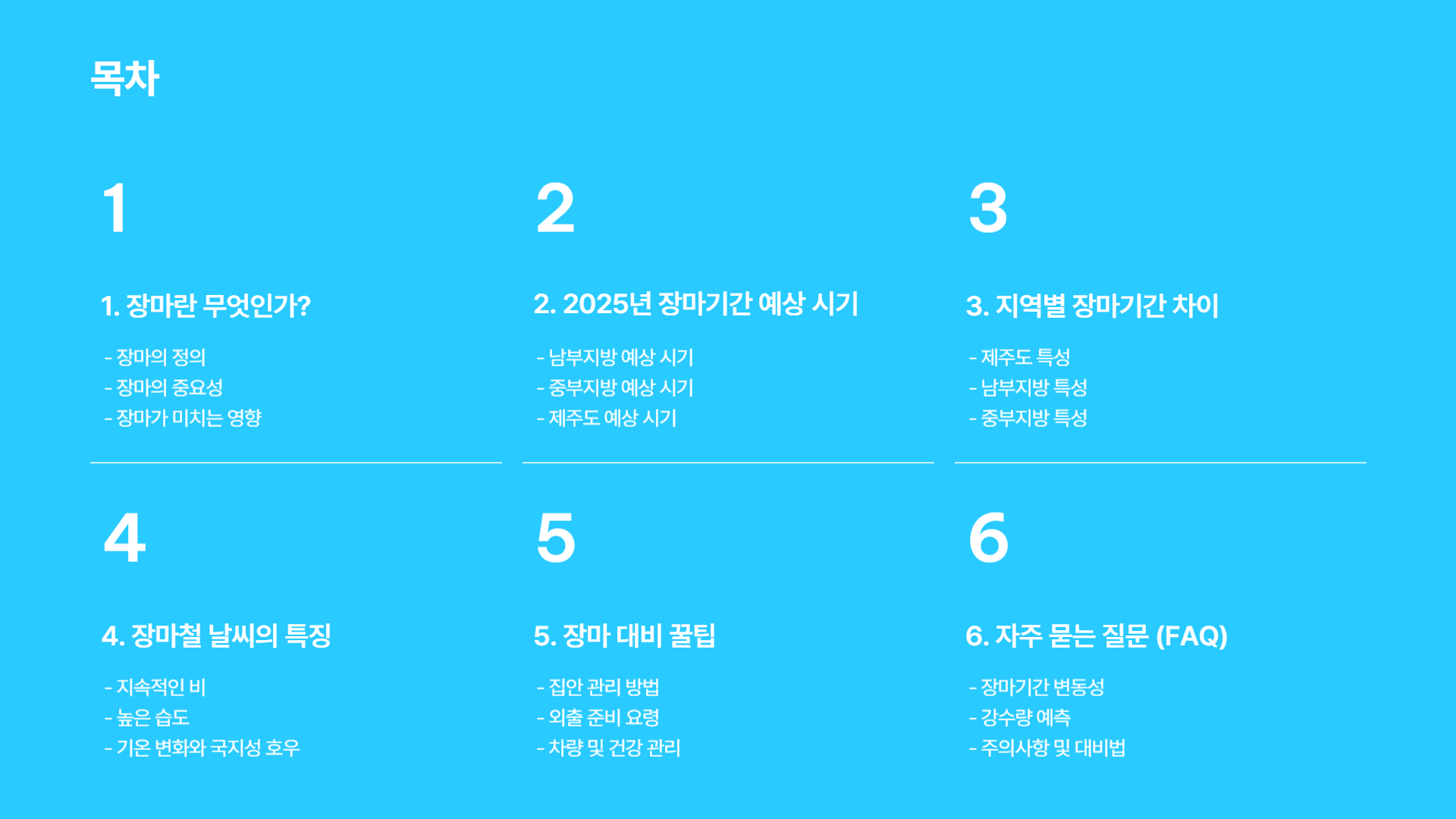 2025 장마기간 시기, 지역별 차이