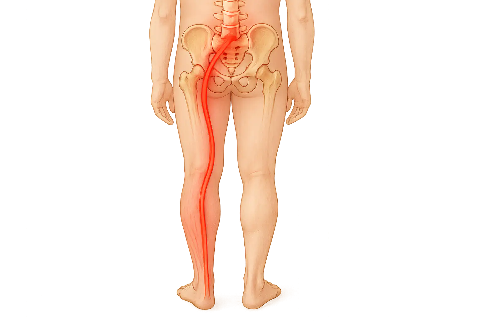 요추 신경이 눌려 왼쪽 종아리까지 이어지는 방사통