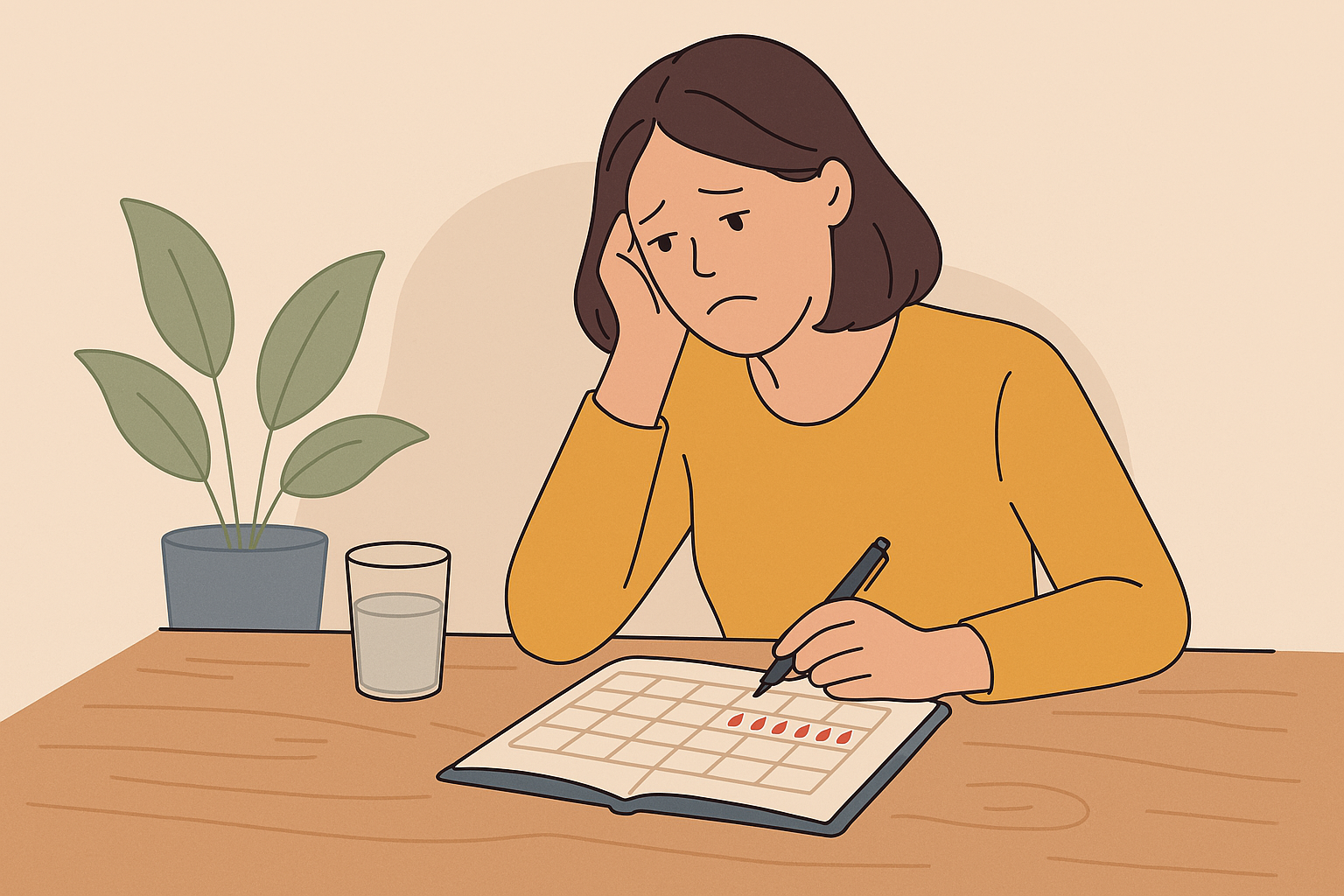 생리불순이 시작되는 40대 여성