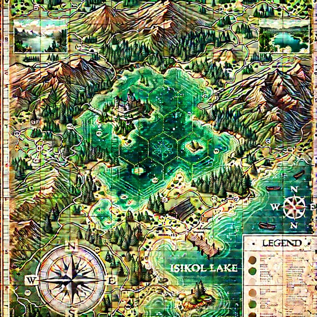 이식쿨 호수 지도