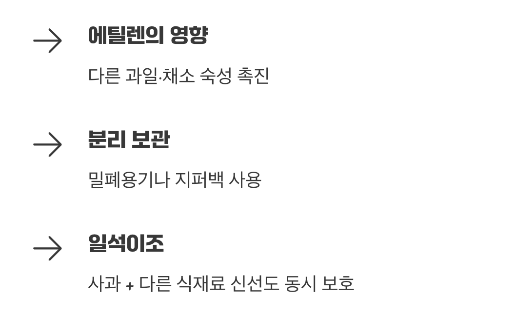 비법 3: 다른 과일과는 &lsquo;완전 격리&rsquo;