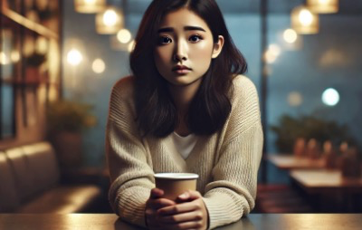 쓸데없는 걱정하는 여성