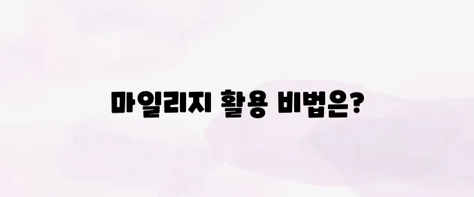 대한항공 마일리지 사용 방법│유효기간·사용처 총정리