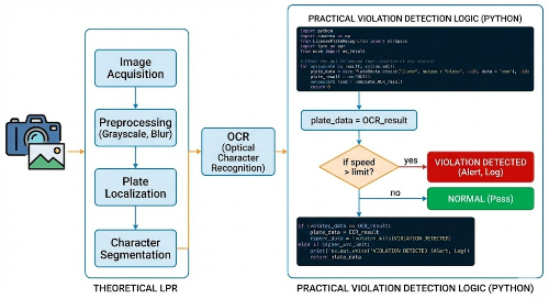 이론적 LPR 개념과 실제 Python 구현 로직의 흐름도