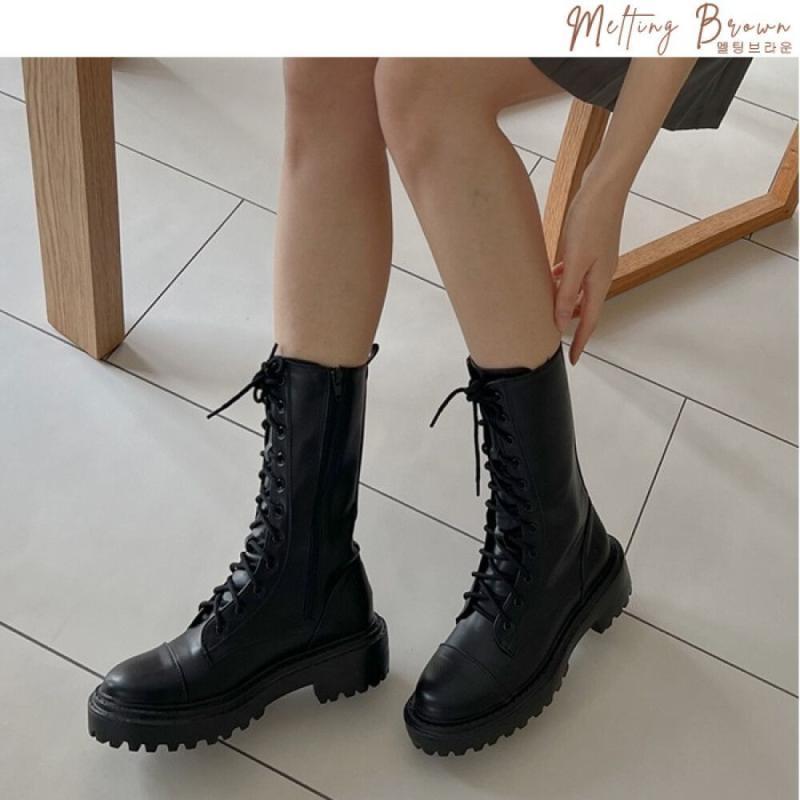 멜팅브라운 여자 레이스업 워커 부츠 여자 봄 워커 k09