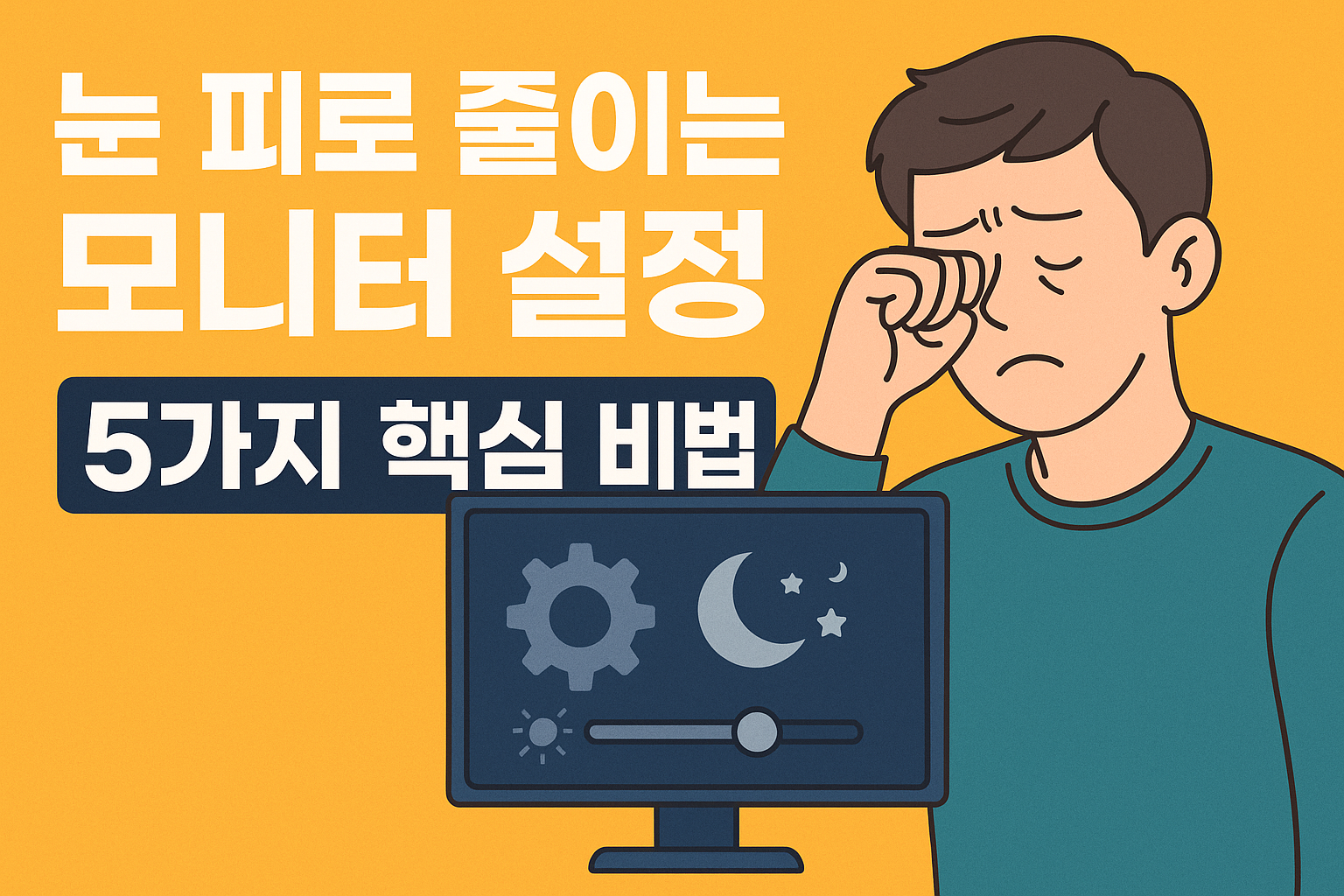 눈 피로 줄이는 모니터 설정