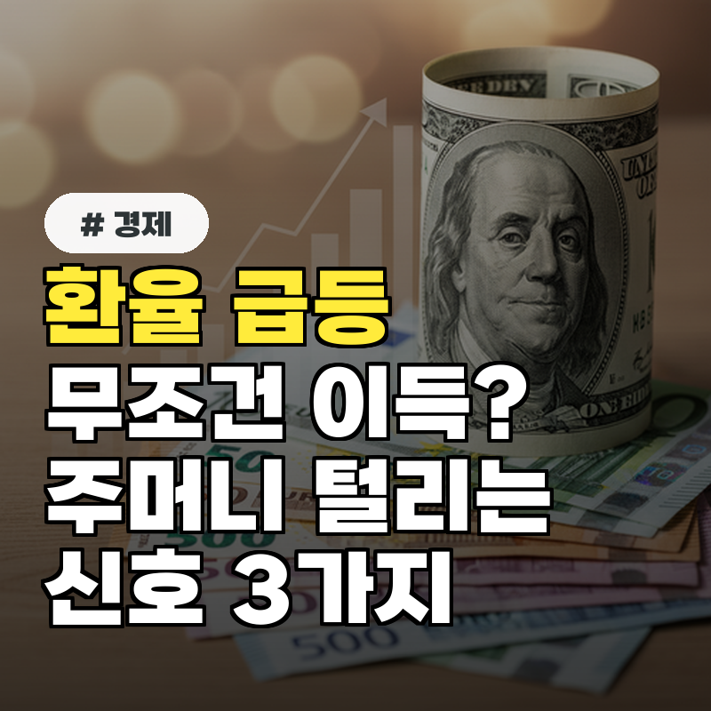 환율 급등, 무조건 이득 알고 보니 내 주머니 털리는 신호 3가지