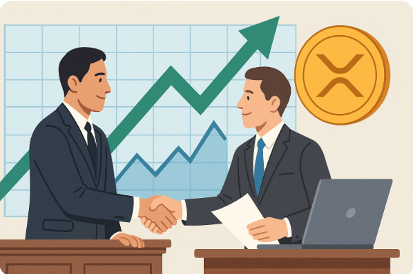 리플과 SEC 소송 종료 후 가격 상승 이미지