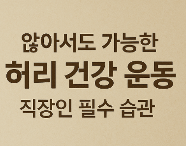 앉아서도 가능한 허리 건강 운동 – 직장인 필수 습관