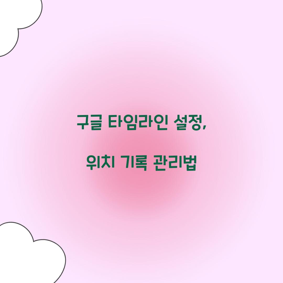 구글 타임라인 설정