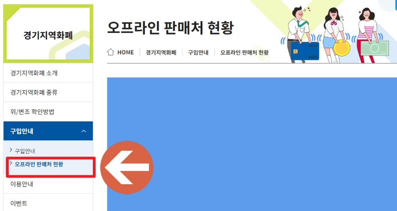 경기지역화폐 판매처 확인하기