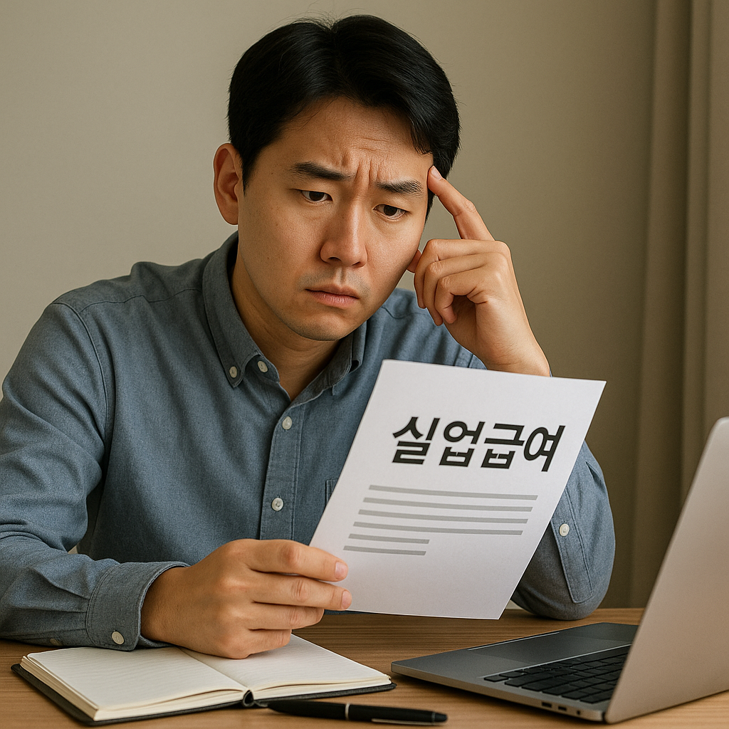 퇴사와 실업급여 고민인 한 남자