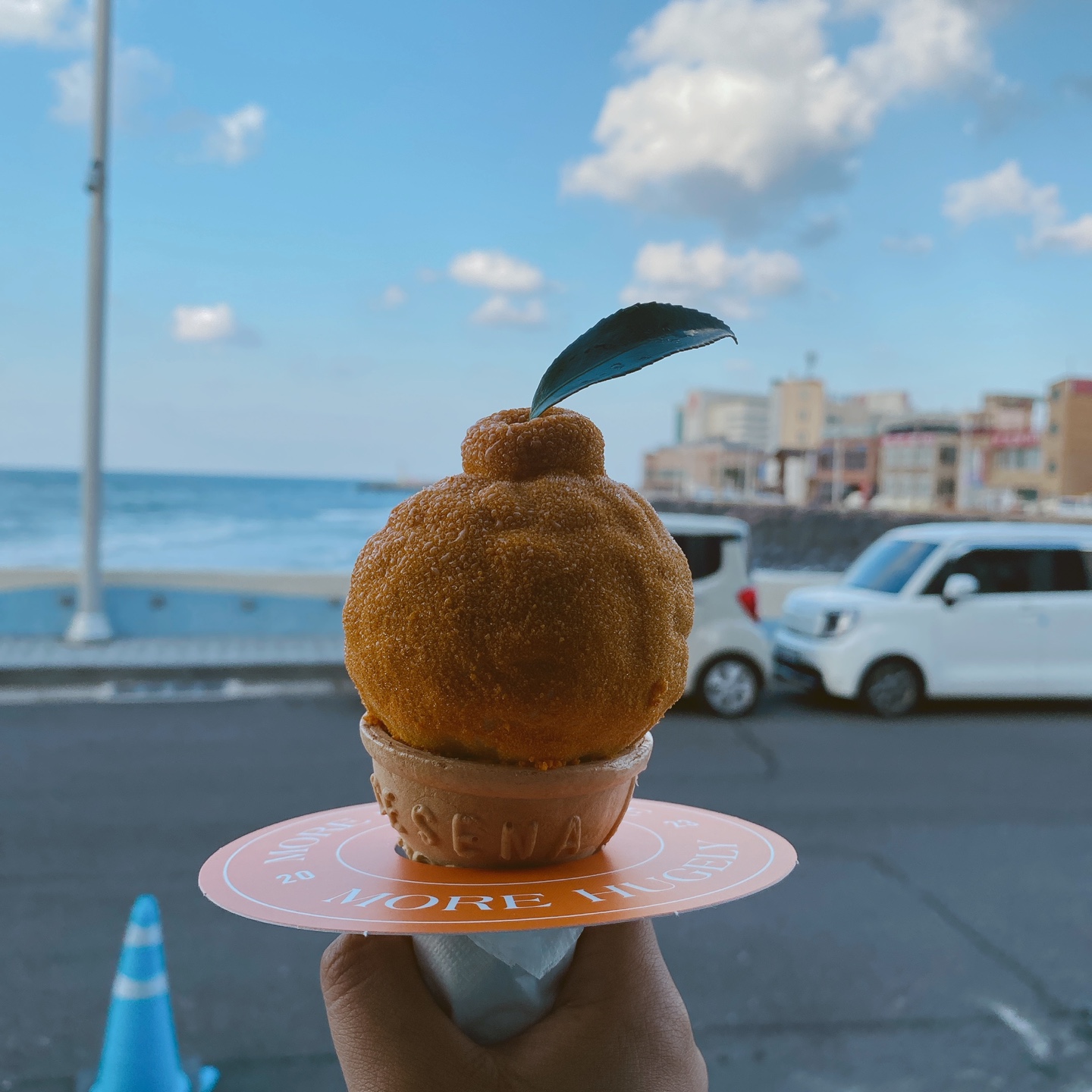 제주공항 & 용연계곡 근처 한라봉 젤라또 카페 휴즐리제주 한라봉젤라또 현무암젤라또 주차 리뷰 추천