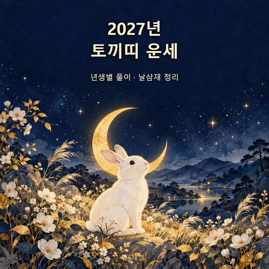 2027년 토끼띠 운세, 년생별 흐름과 날삼재를 차분하게 살펴보는 AI 제작 일러스트